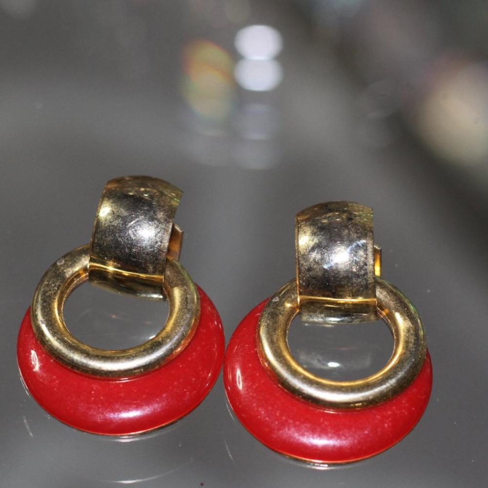 Red & Gold Earrings